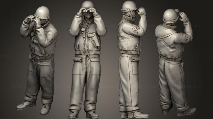 Military figurines (tank crew usa 02, STKW_0227) 3D models for cnc